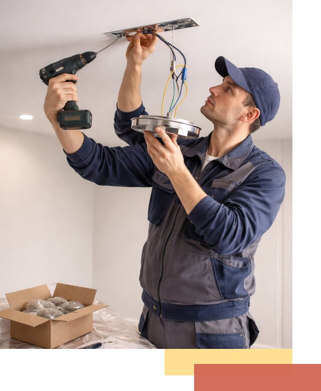 Установка люстры в натяжной потолок в Междуреченске