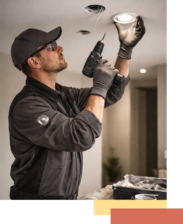 Установка точечных светильников в натяжной потолок в Междуреченске