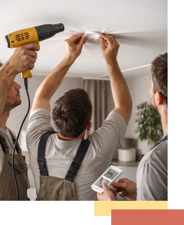 Ремонт прокола полотна натяжного потолка в Междуреченске