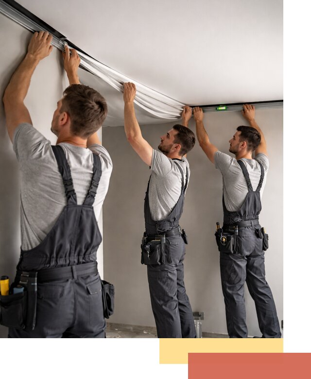 Теневые натяжные потолки в Междуреченске: монтаж и отделка быстро и качественно