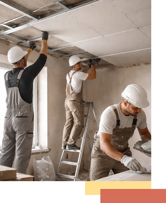 Одноуровневый потолок из гипсокартона в Междуреченске — монтаж и отделка