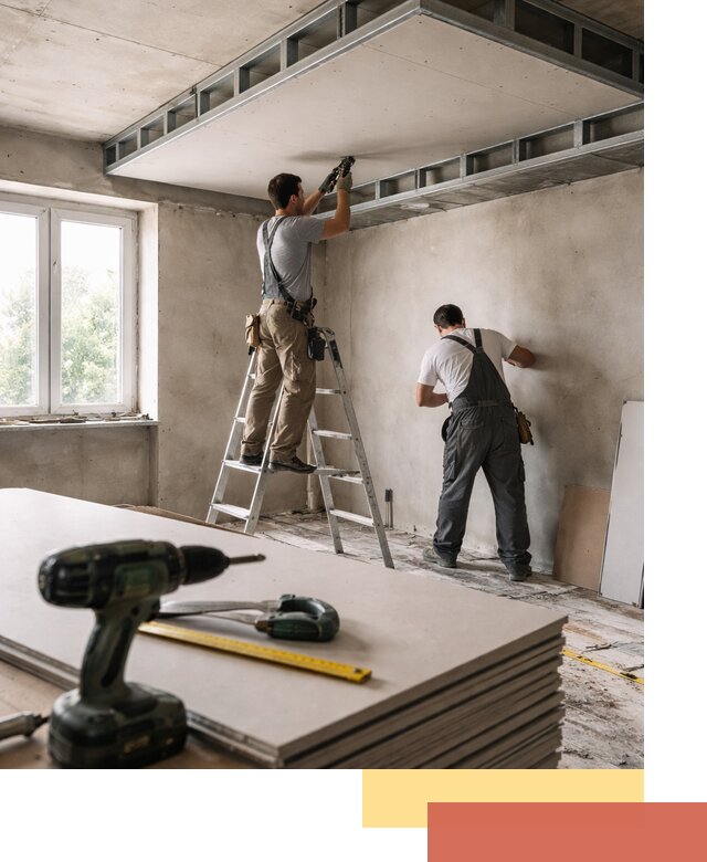 Двухуровневый потолок из гипсокартона в Междуреченске