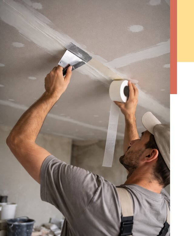 Обработка швов потолка ГКЛ в Междуреченске от 7579 руб. под ключ | ОТДЕЛОЧНИК-Мжд