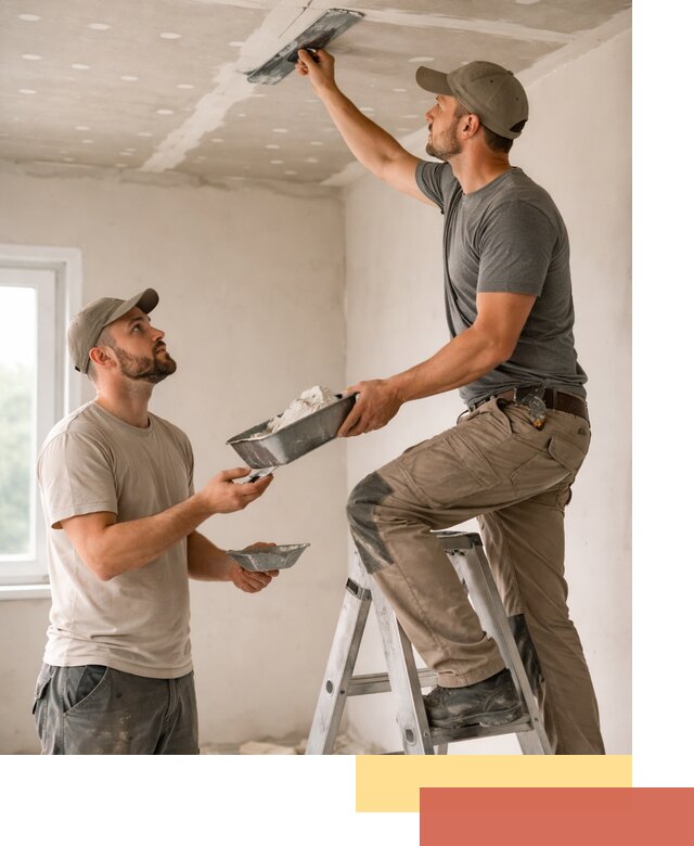 Шпаклевка потолка из гипсокартона в Междуреченске качественно и быстро