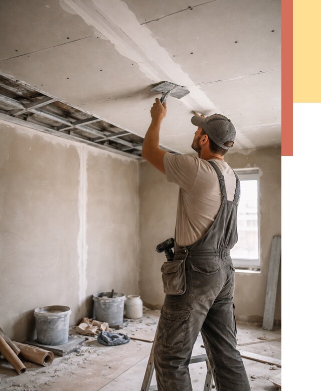 Ремонт потолка из гипсокартона в Междуреченске от 657 руб./м² — быстро и недорого | ОТДЕЛОЧНИК-Мжд