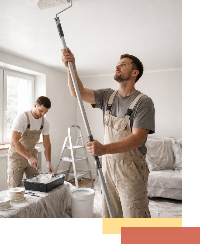 Покраска потолка водоэмульсионной краской в Междуреченске