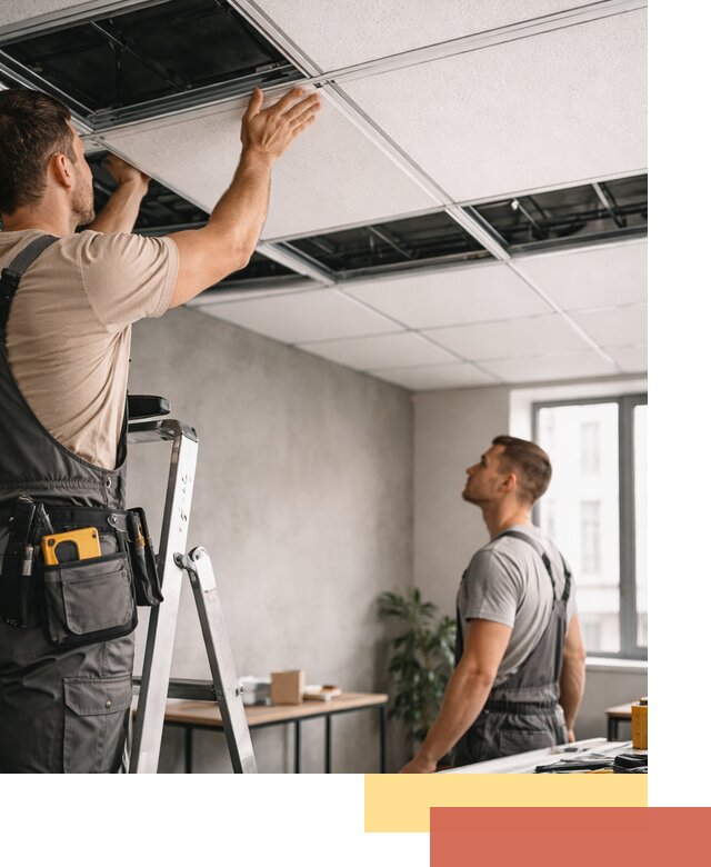 Монтаж потолочной плитки в Междуреченске качественно и в срок