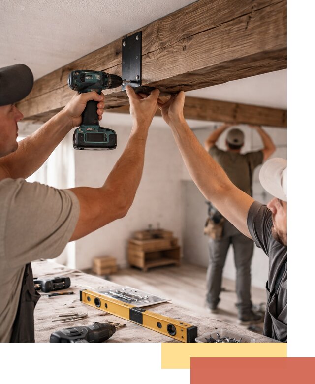 Монтаж декоративных потолочных балок в Междуреченске